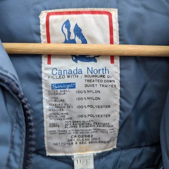 Vintage 70s down coat with tie size M - Picture 5 of 6